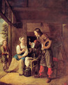 A Man Offering A Glass Of Wine To A Woman - Pieter De Hooch