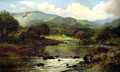 A Wooded River Landscape - Benjamin Williams Leader