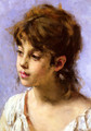 Portrait Of A Peasant Girl - Alexei Alexeivich Harlamoff