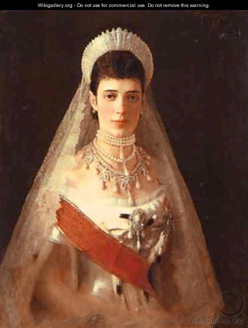 Portrait Of The Empress Maria Feodorovna - Ivan Nikolaevich Kramskoy