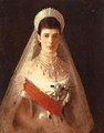 Portrait Of The Empress Maria Feodorovna - Ivan Nikolaevich Kramskoy