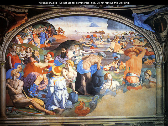 The Crossing Of The Red Sea - Agnolo Bronzino