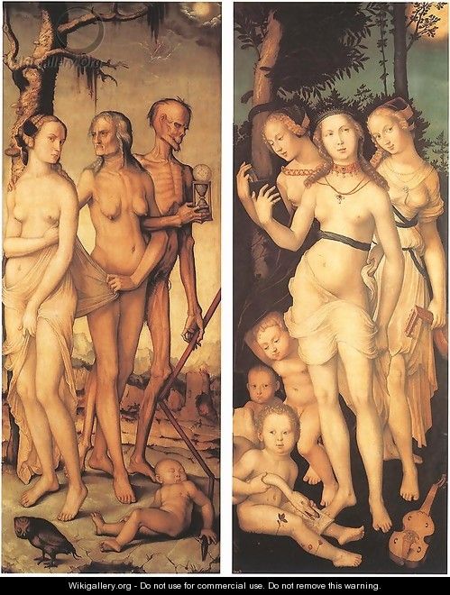 Three Ages Of Man And Three Graces 1539 - Hans Baldung Grien Three Ages Of Man And Three Graces 1539 - Hans Baldung Grien