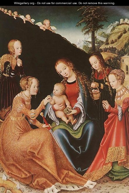 The Mystic Marriage of St Catherine c. 1516 - Lucas The Elder Cranach