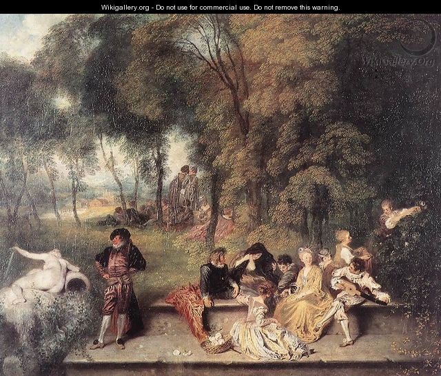 Merry Company in the Open Air 1716-19 - Jean-Antoine Watteau
