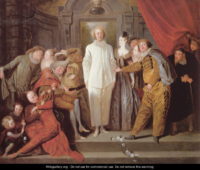 Italian Comedians c. 1720 - Jean-Antoine Watteau