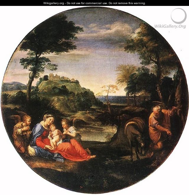 Rest on Flight into Egypt c. 1600 - Annibale Carracci