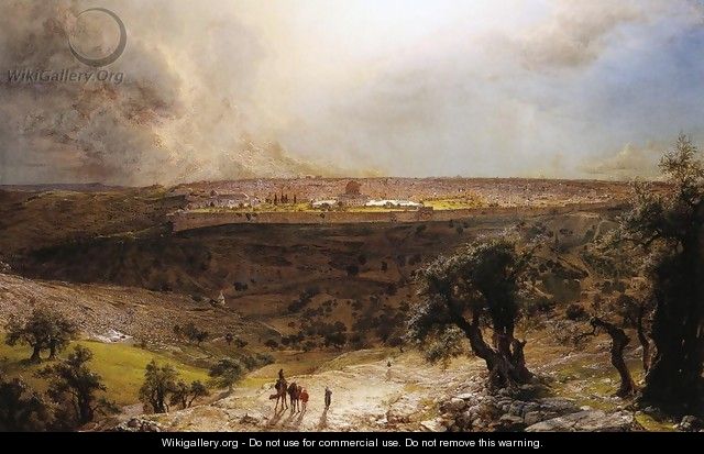Jerusalem From The Mount Of Olives - Frederic Edwin Church