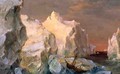 Icebergs And Wreck In Sunset - Frederic Edwin Church