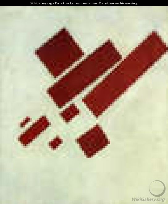 Suprematism With Eight Red Rectangles - Kazimir Severinovich Malevich