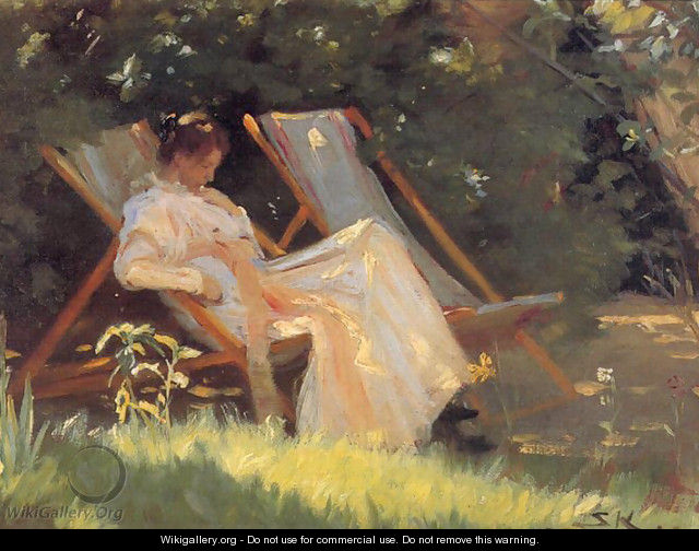 Marie En El Jardin2 - Peder Severin Krøyer