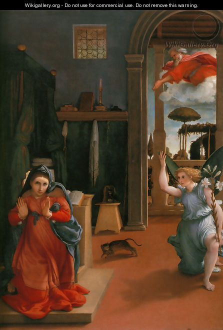 Annunciation c. 1527 - Lorenzo Lotto