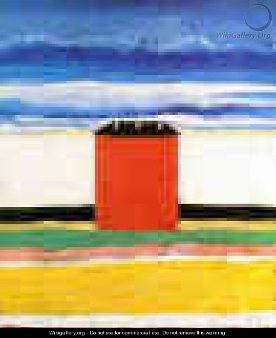 A Red House - Kazimir Severinovich Malevich