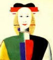 A Girl With A Comb In Her Hair - Kazimir Severinovich Malevich