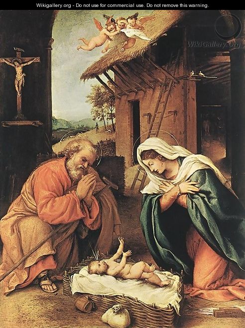 Nativity 1523 - Lorenzo Lotto