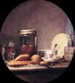 Still Life With Jar Of Apricots - Jean-Baptiste-Simeon Chardin