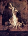 Rabbit With Game Bag And Powder Flask - Jean-Baptiste-Simeon Chardin