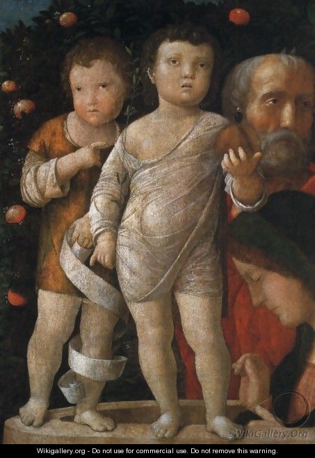 The Holy Family With St John - Andrea Mantegna