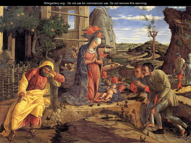 The Adoration of the Shepherds c. 1451-53 - Andrea Mantegna