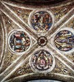 The Ceiling With Four Medallions - Pietro Vannucci Perugino