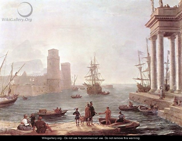 Port Scene with the Departure of Ulysses from the Land of the Feaci 1646 - Claude Lorrain (Gellee)