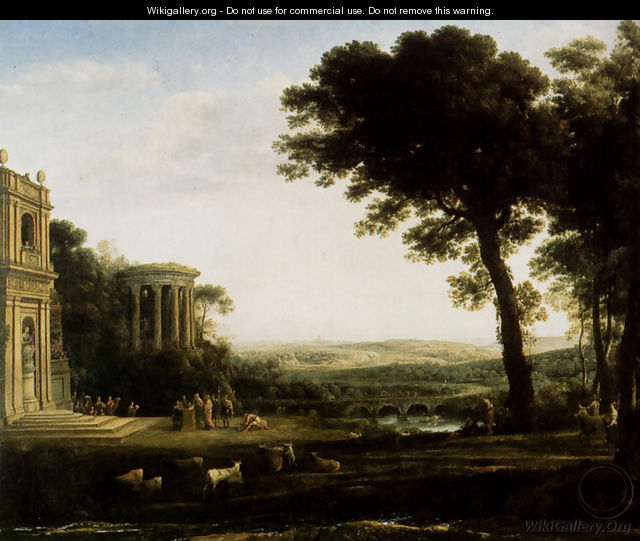 Landscape With A Sacrifice To Apollo - Claude Lorrain (Gellee)