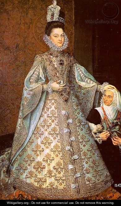 The Infanta Isabel Clara Eugenia with Magdalena Ruiz - Follower of Coello Alonso