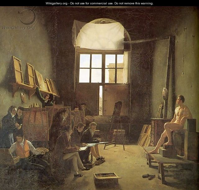 Interior of the Studio of David - Leon-Matthieu Cochereau