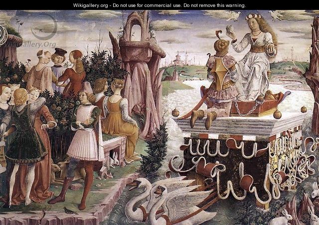 Allegory of April- Triumph of Venus (detail 2) 1476-84 - Francesco Del Cossa