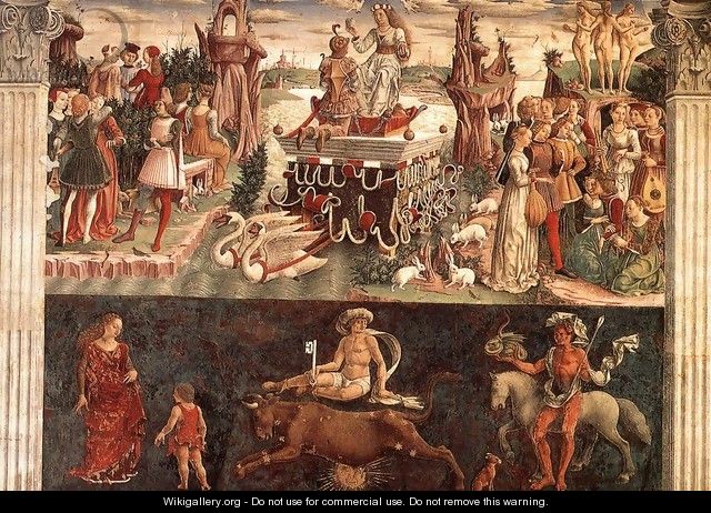 Allegory of April- Triumph of Venus (detail 1) 1476-84 - Francesco Del Cossa