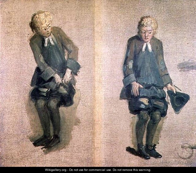 Two Sketches of David Garrick (1717-79) in Character - Johann Zoffany