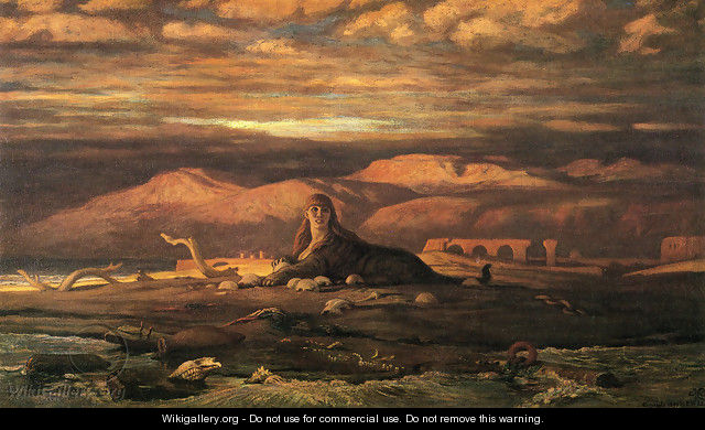 The Sphinx of the Seashore (1879-80) - Elihu Vedder