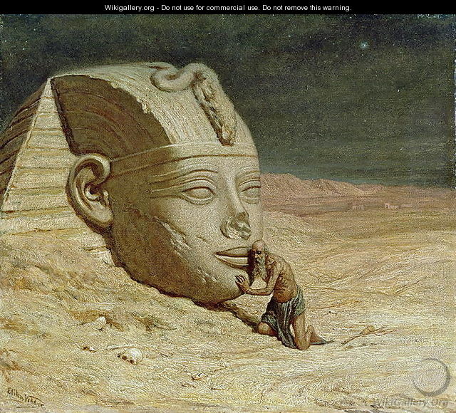 Listening to the Sphinx (1863) - Elihu Vedder