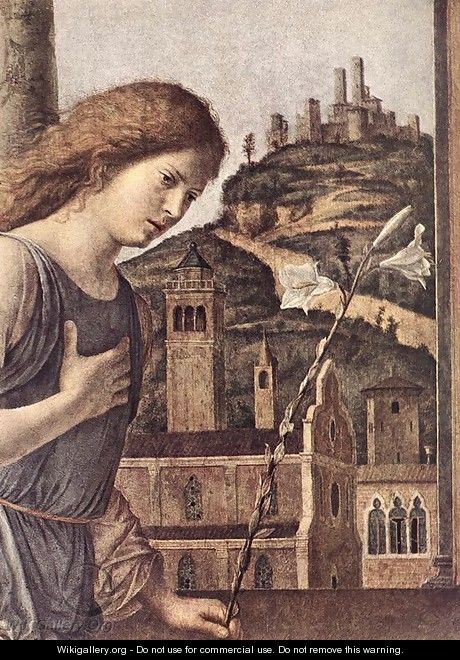 The Annunciation (detail) 1495 - Giovanni Battista Cima da Conegliano