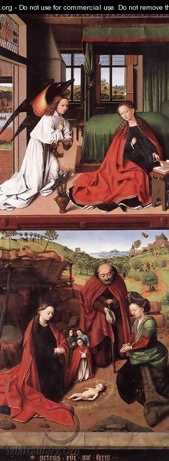 Annunciation and Nativity 1452 - Petrus Christus
