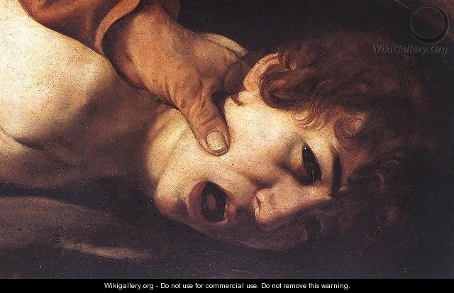 The Sacrifice of Isaac (detail 2) 1601-02 - Caravaggio
