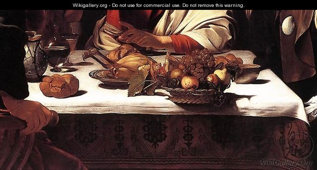 Supper at Emmaus (detail 2) 1601-02 - Caravaggio