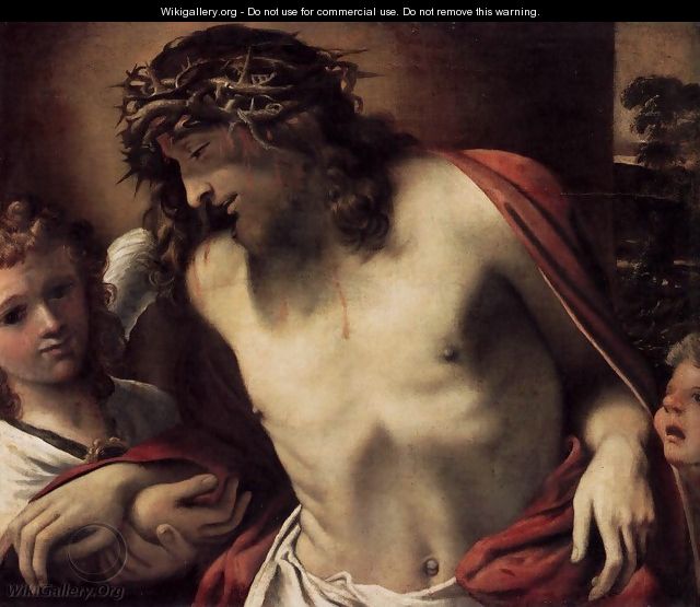Christ Wearing the Crown of Thorns, Supported by Angels 1585-87 - Annibale Carracci Christ Wearing the Crown of Thorns, Supported by Angels 1585-87 - Annibale Carracci