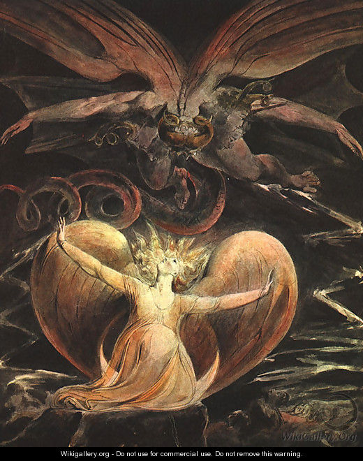 The Great Red Dragon and the Woman Clothed with the Sun 1805-1810 - William Blake