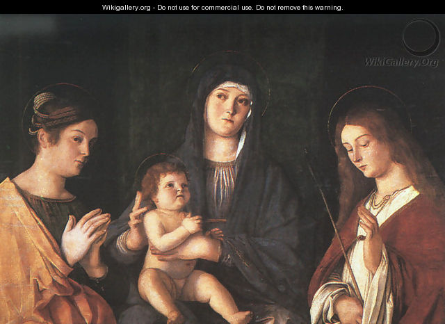 The Virgin and Child with Two Saints 1490 - Giovanni Bellini