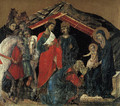 The Maesta Altarpiece (detail from the predella featuring "The Adoration of the Magi") 1308-11 - Duccio Di Buoninsegna