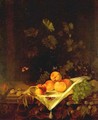 Still-life with Peaches and Grapes c. 1680 - Abraham Van Calraet