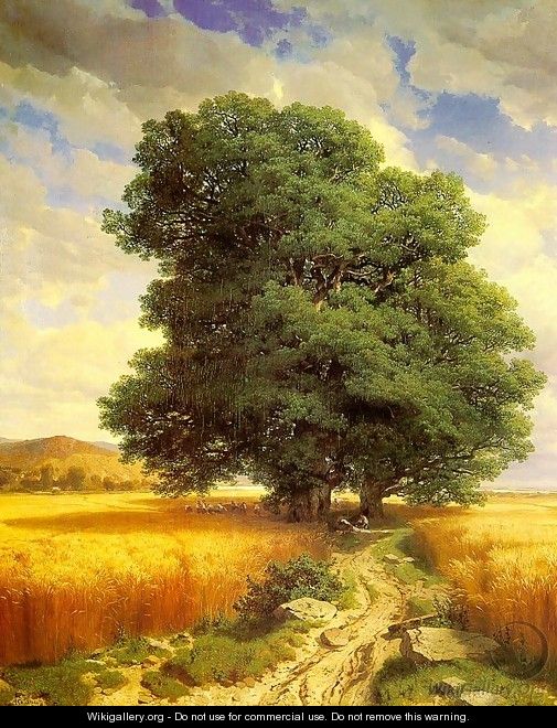 Landscape with Oak Trees 1859 - Alexandre Calame