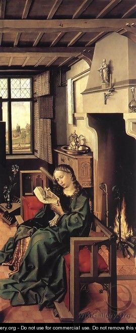 The Werl Altarpiece (right wing) 1438 - (Robert Campin) Master of Flémalle