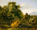 Landscape with Herdsmen Gathering Sticks 1650s - Nicolaes Berchem