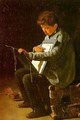 Seated Boy with a Portfolio 1857 - François Bonvin