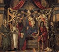 The Virgin and Child with Four Angels and Six Saints (Pala di San Barnaba) 1488 - Sandro Botticelli (Alessandro Filipepi)