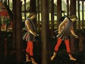 The Story of Nastagio degli Onesti (detail 1 of the first episode) - Sandro Botticelli (Alessandro Filipepi)
