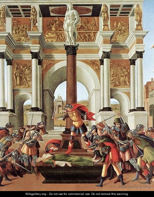 The Story of Lucretia (detail 2) 1496-1504 - Sandro Botticelli (Alessandro Filipepi)