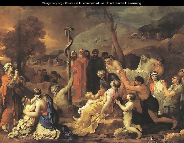 Moses and the Brazen Serpent 1653-54 - Sébastien Bourdon